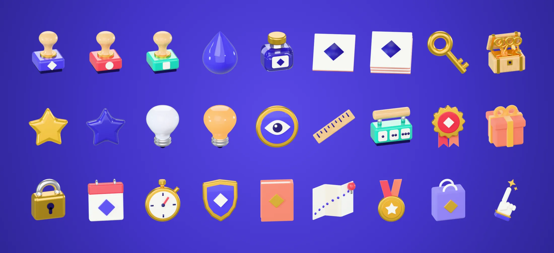 The rendered object set.